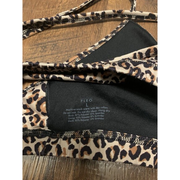 Fleo Leopard Print Sports Bra Women’s Size Large - Picture 4 of 4